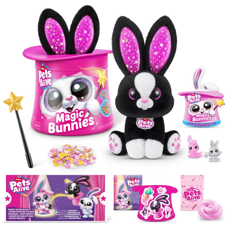 Pets Alive - Peluche Interactive Magic Bunnies - Noir | Smyths Toys France