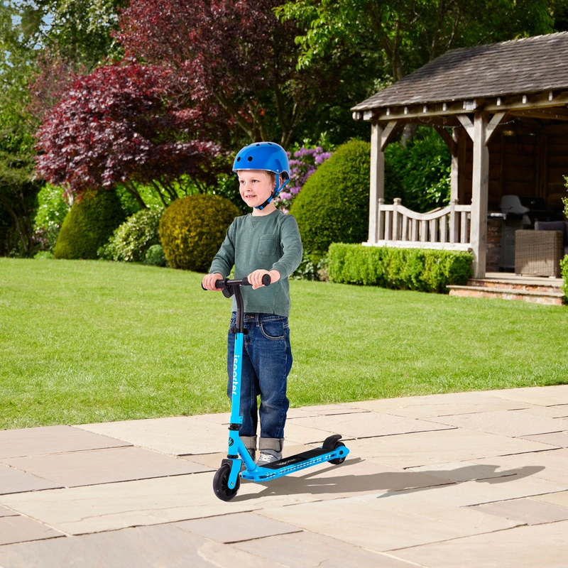 Young rider on an iSporter electric scooter