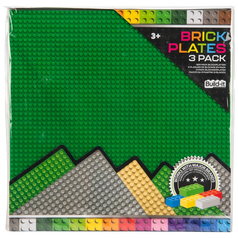 Build-it - Lot de 3 Plaques de Construction
