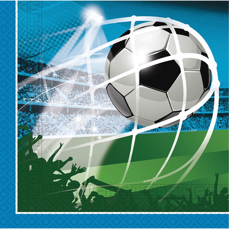 Voetbal Papieren Servetten 20 Stuks