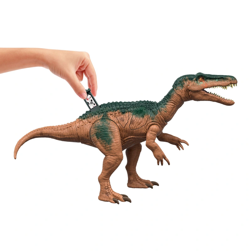 Detail shot of Baryonyx dinosaur action figure for kids UK