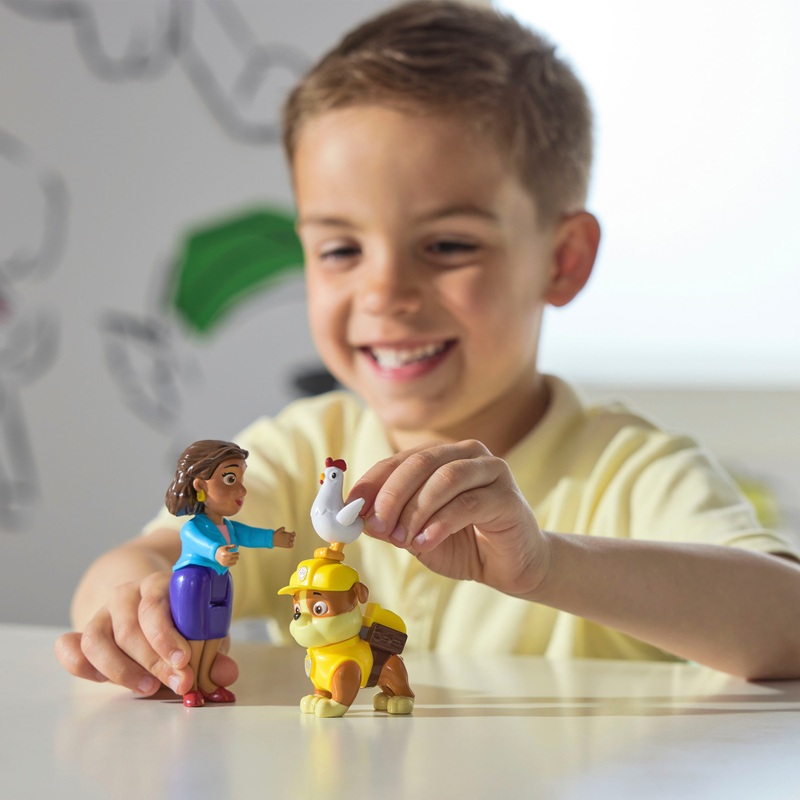 PAW Patrol Speelset met Hero Pup Rubble, Burgemeester Goodway en Chickaletta