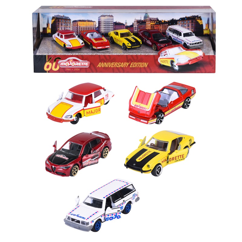Majorette - 60e Anniversaire 1/64 Pack 5 Véhicules