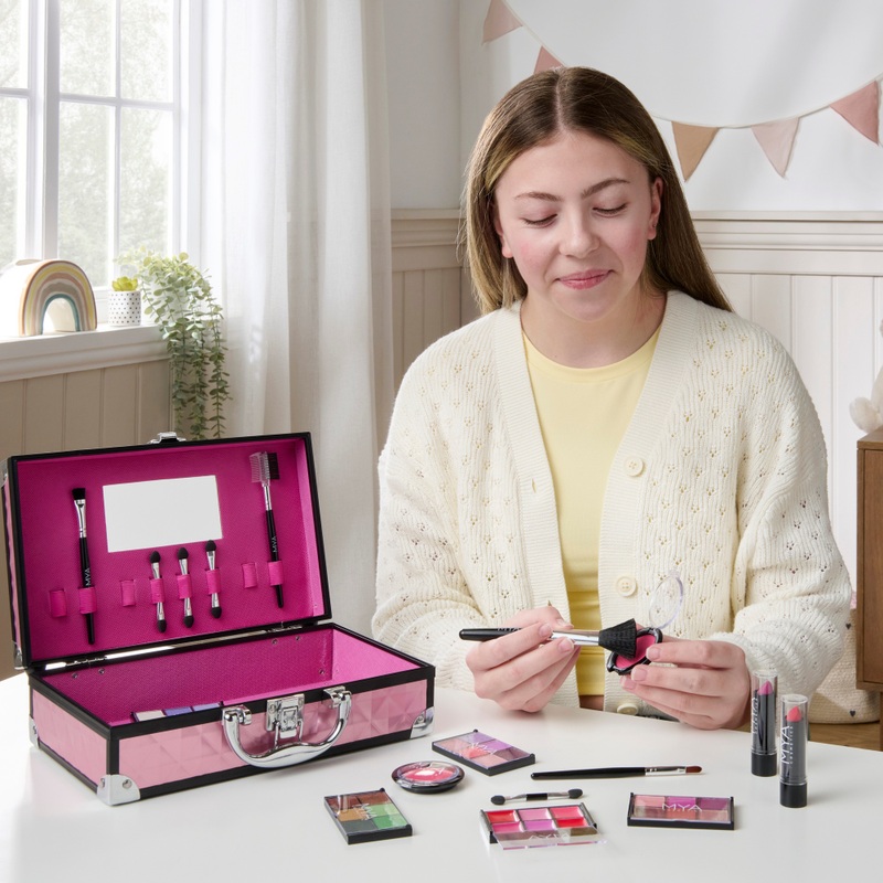 MYA Cosmetics Make-Upkoffer roze/zwart