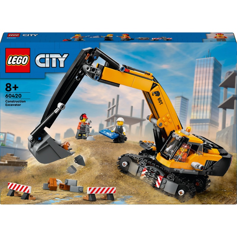 LEGO City 60420 La Pelleteuse de Chantier Jaune