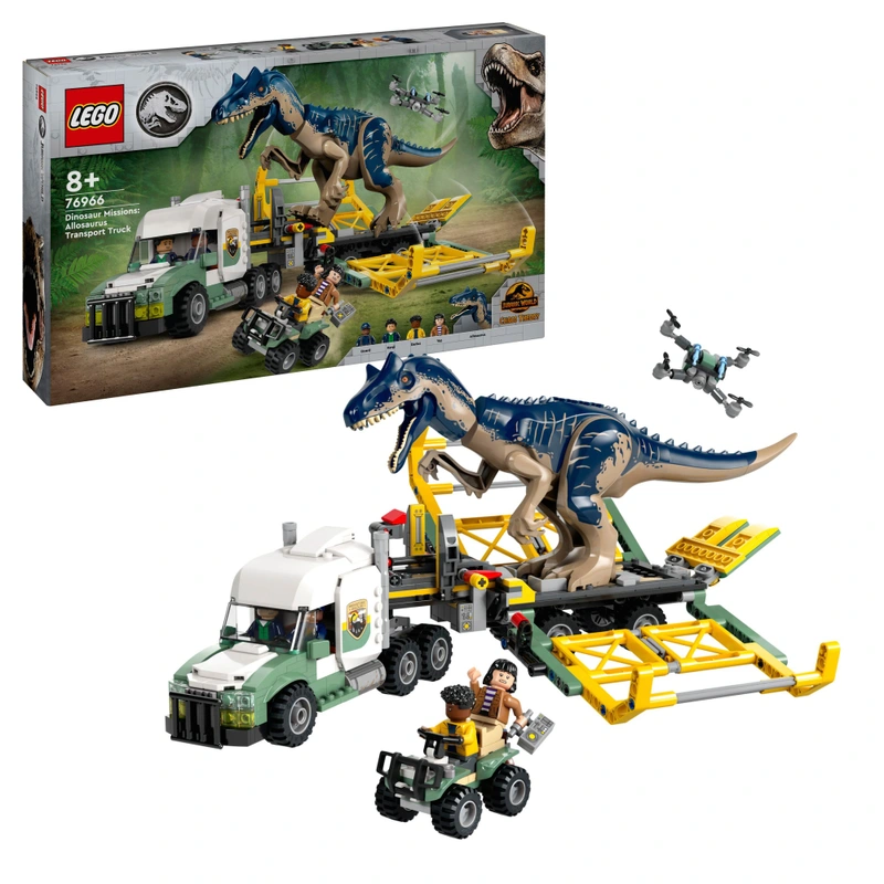 LEGO Jurassic World Allosaurus Transport Truck set complete build UK