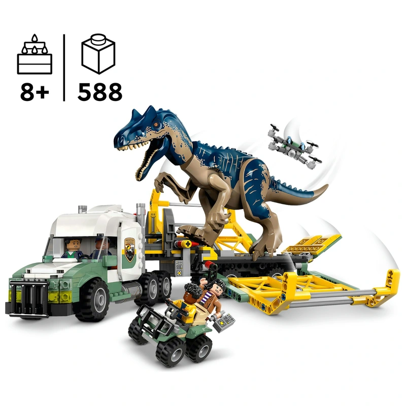 Close up of Allosaurus LEGO figure UK
