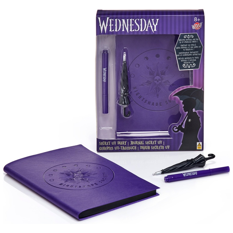 Wednesday Secret Diary Journal with Pen and UV Torch Smyths Toys UK - Main Image