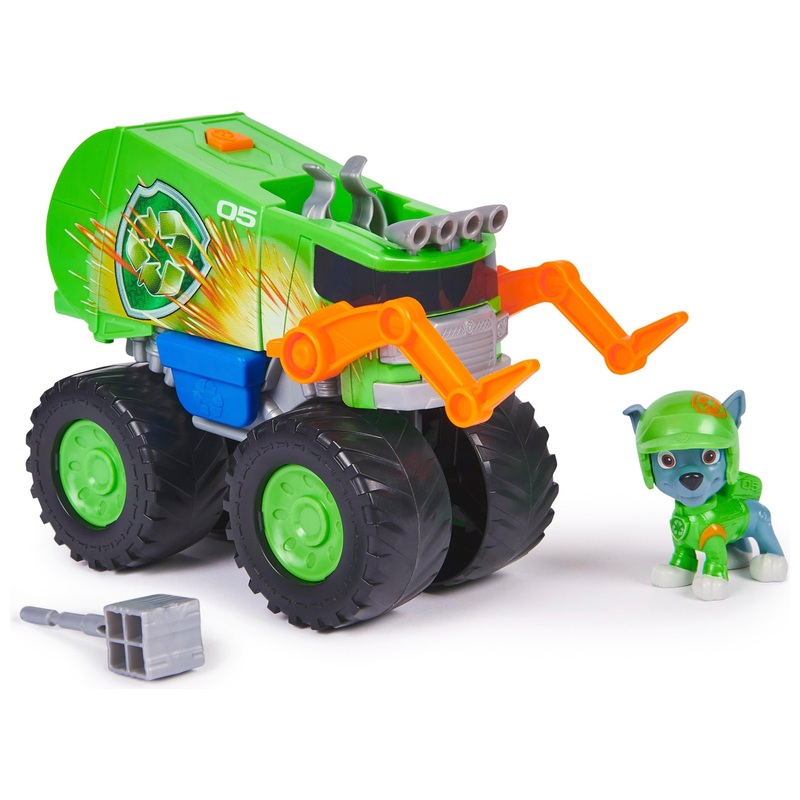 PAW Patrol Rescue Wheels Figuur Rocky met Recyclewagen