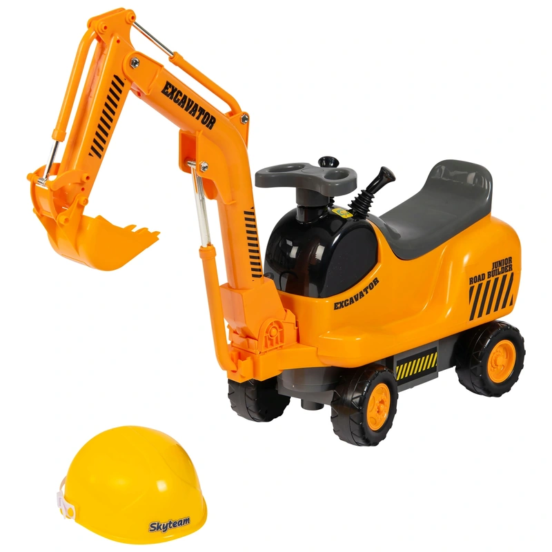 Close up of digger arm on ride on toy
