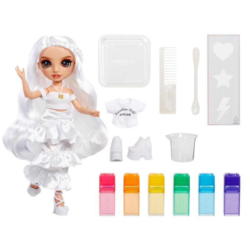 Rainbow High - WaterColor & Create Tie Dye Poupée Yeux Marrons