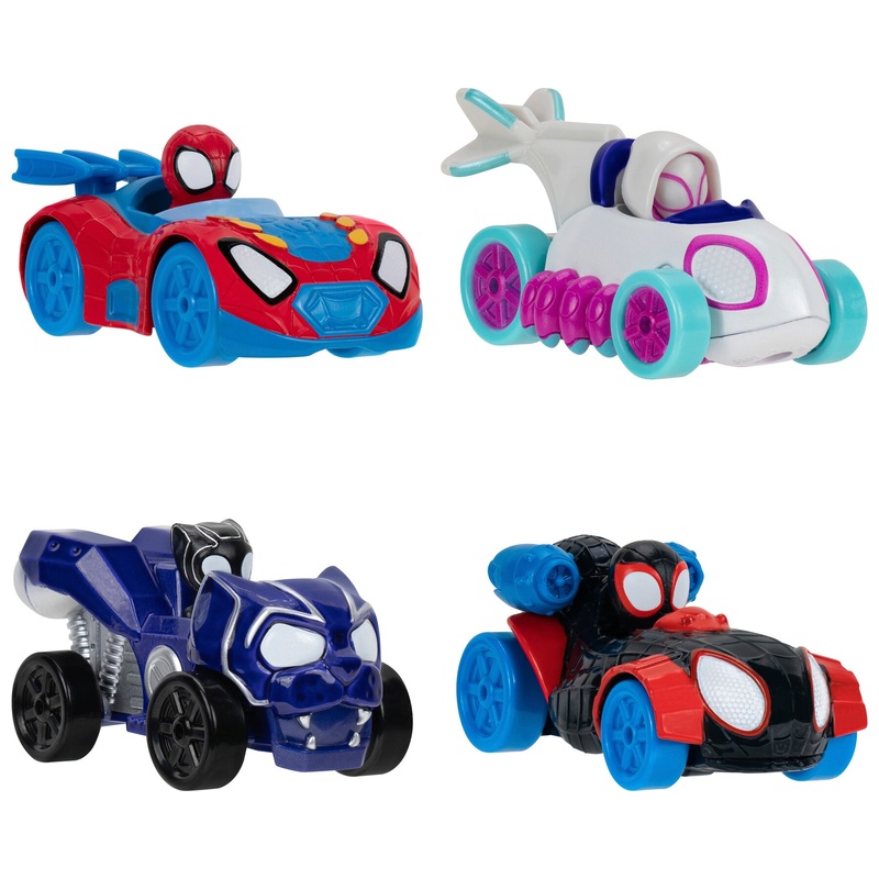 Marvel Spidey en zijn Super Vrienden Voertuigen Metalen Voertuigen 4-pack