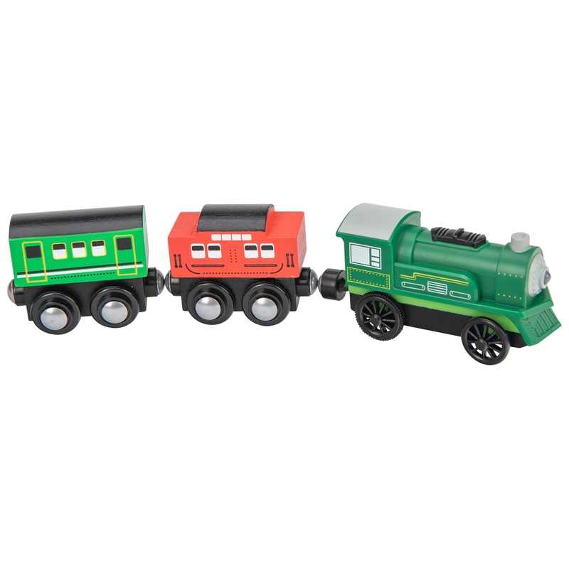 Squirrel Play Stoomlocomotief met Wagons 3-delig