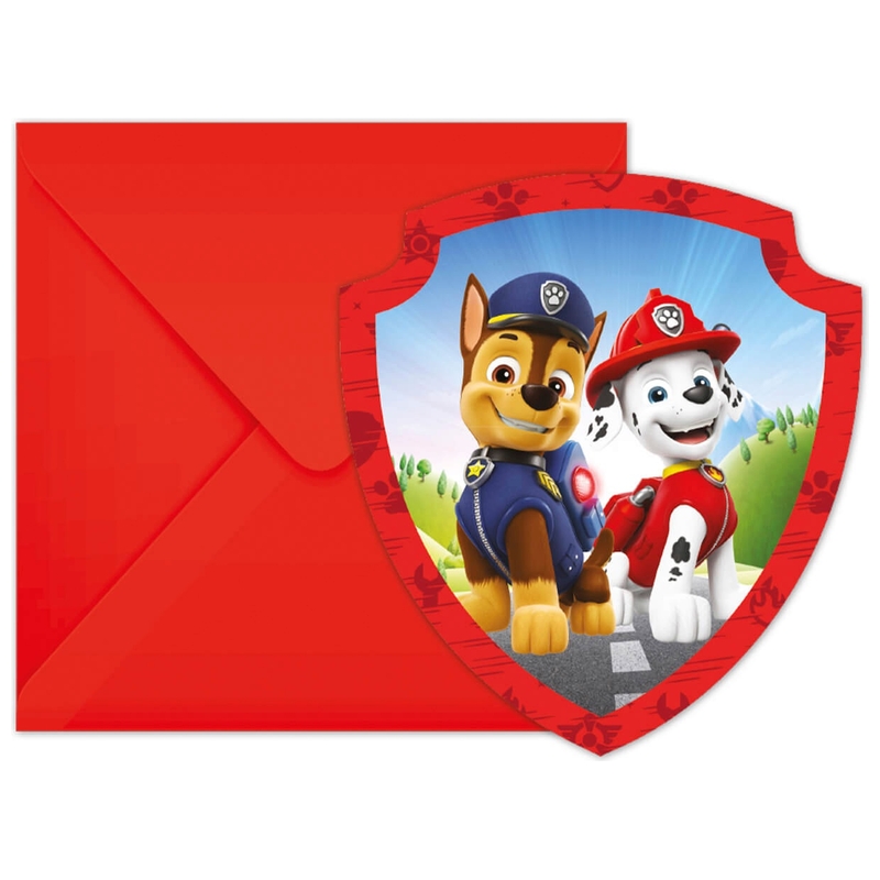 PAW Patrol Uitnodigingen 6 Stuks
