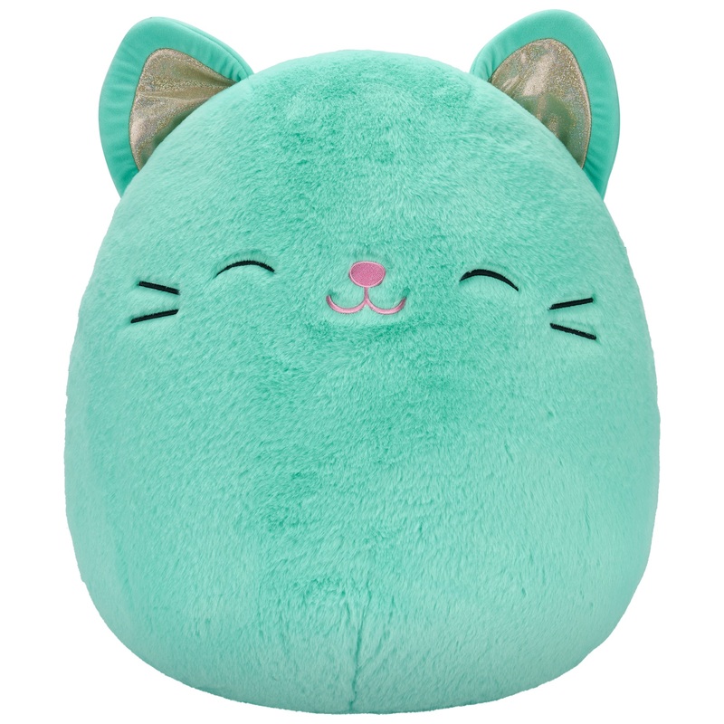 Squishmallows - Peluche Fuzz-A-Mallows Charisma Le Chat Vert Menthe 50 cm