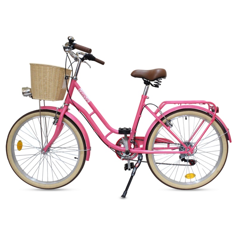 24 Inch Kinderfiets Verve City Retro roze