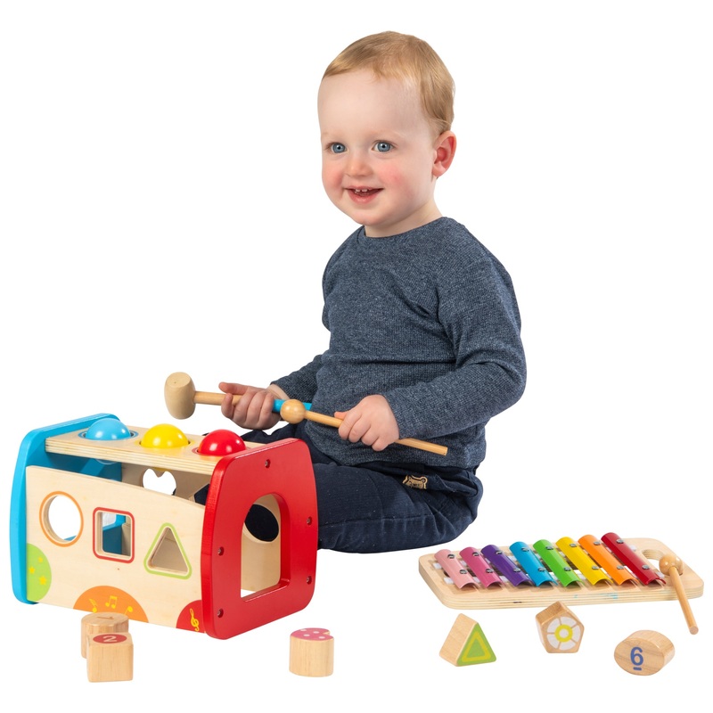 Squirrel Play Set met Hamertje, Bal en Xylofoon
