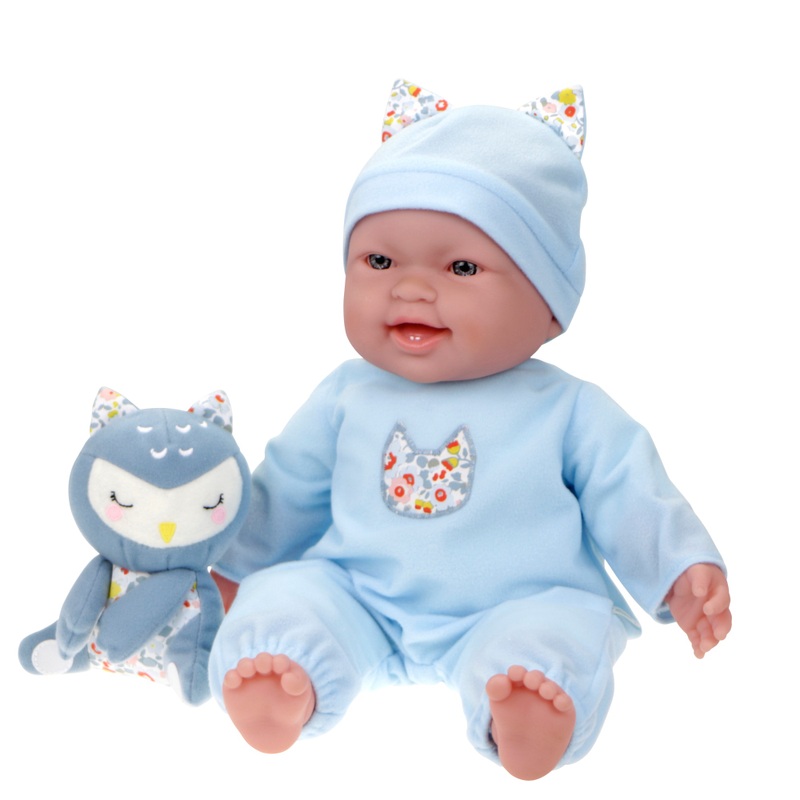 Lots to Cuddle Babies - Poupon avec Barboteuse et Peluche 36 cm - Bleu