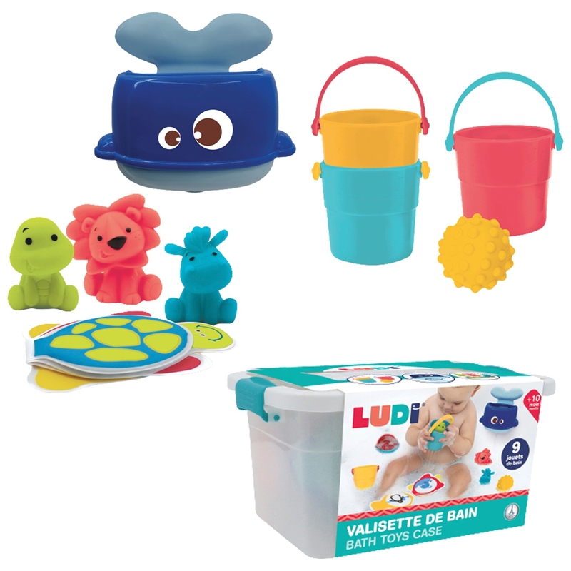 Ludi - Valisette de Bain Avec 9 Jouets