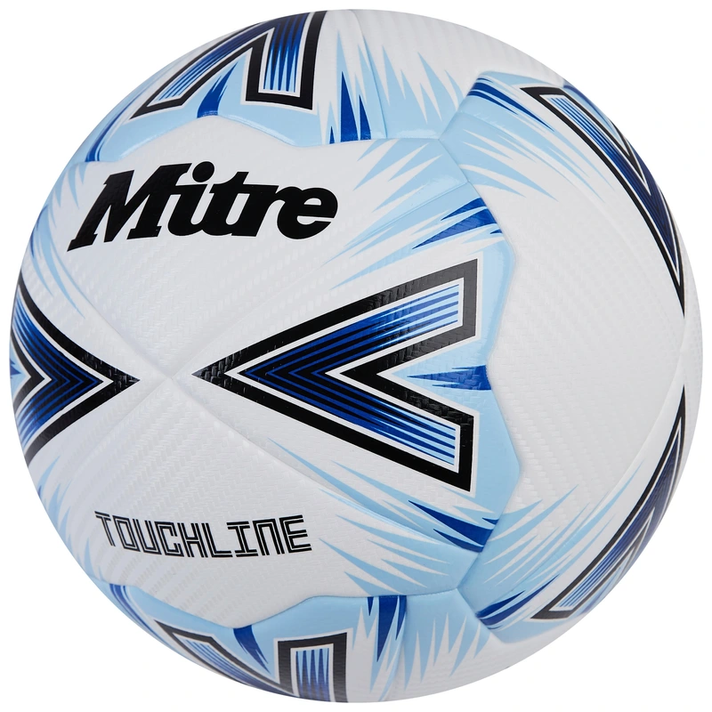 Side view of Mitre match ball for football training