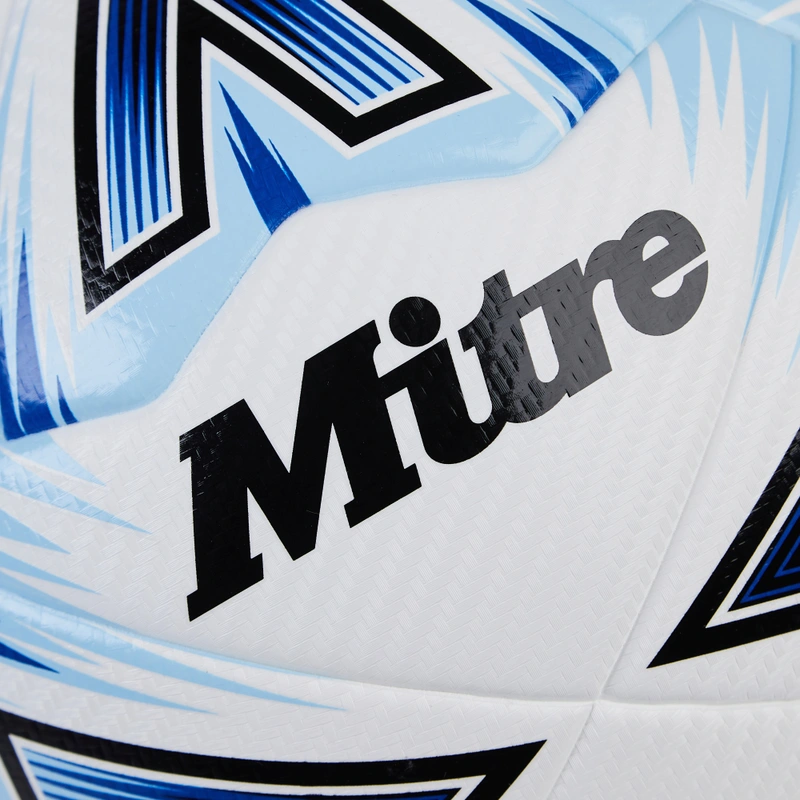 Close up of FIFA quality seal on Mitre football