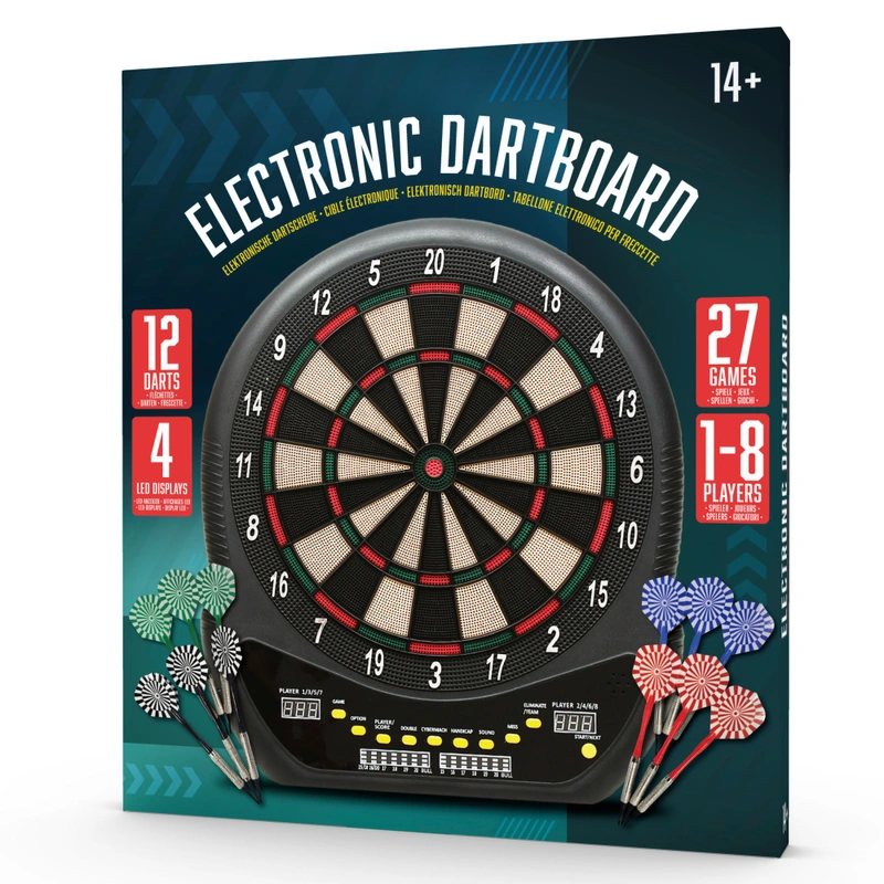Kids playing with Electronic Dartboard Game