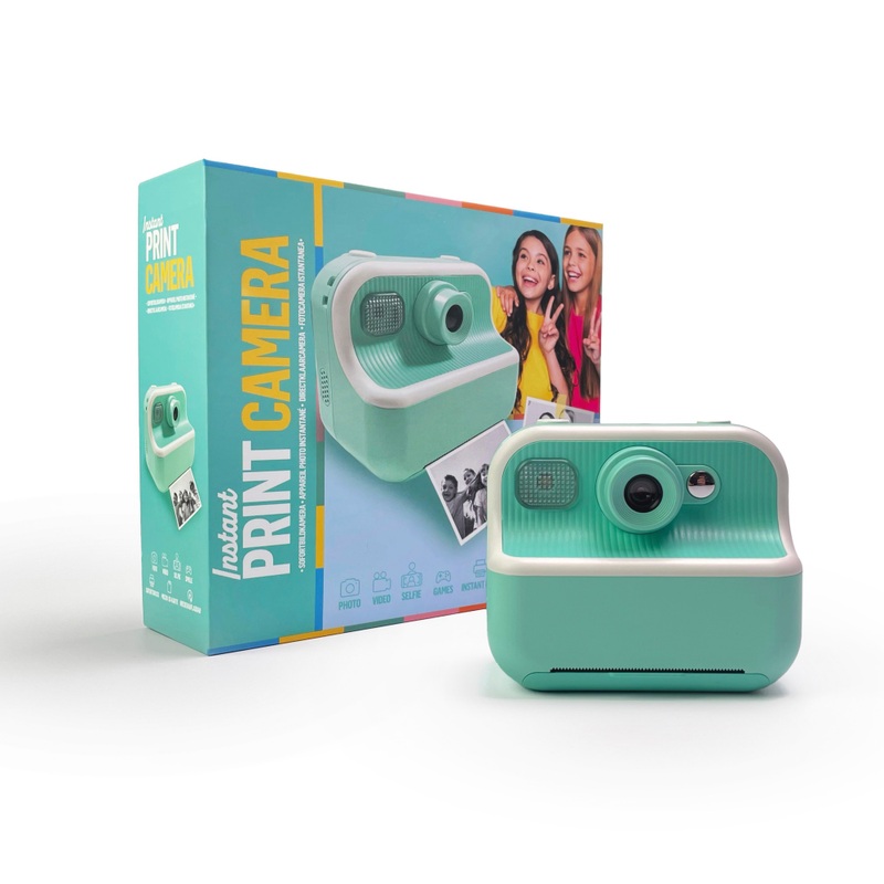 Digitale Instant kindercamera met Spelletjes en Muziek mintgroen
