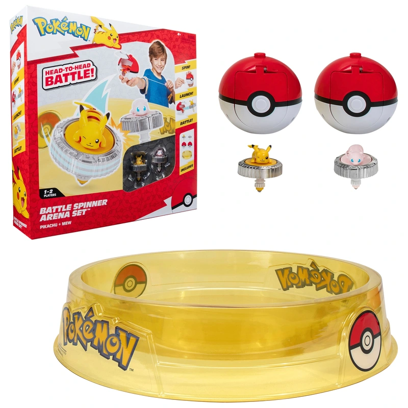Pokemon Pokémon Battle Spinner Arena Set with Pikachu and Mew Spinners