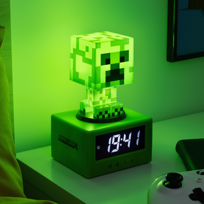 Paladone Kinderwekker en Nachtlampje Minecraft Creeper