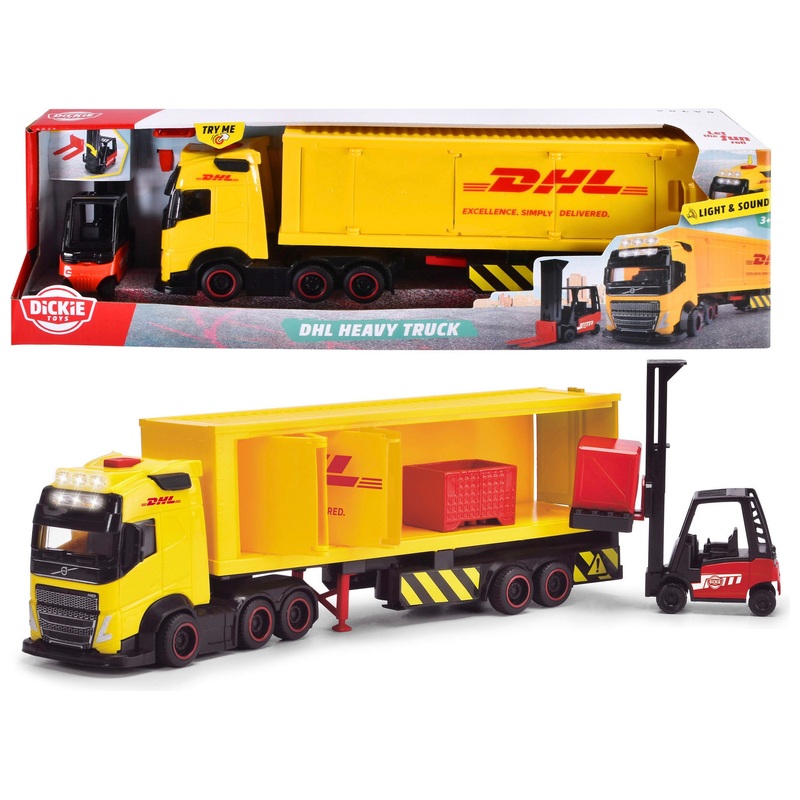 Dickie Toys Speelgoedauto DHL Truck met Licht en Geluid 35 cm
