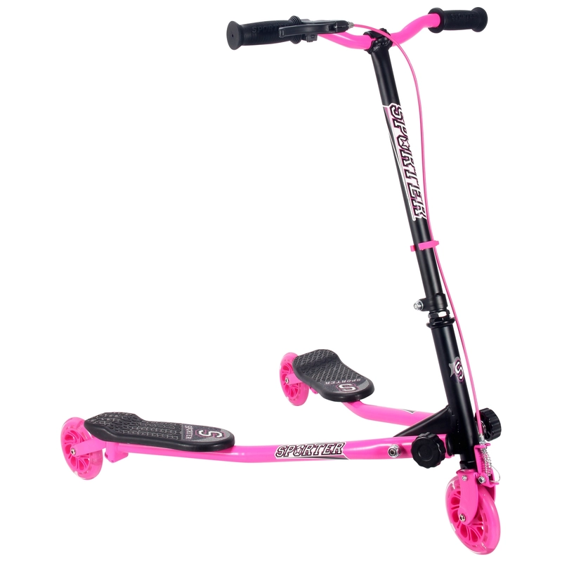 LED wheels of Rahmory Cosmic scooter in motion