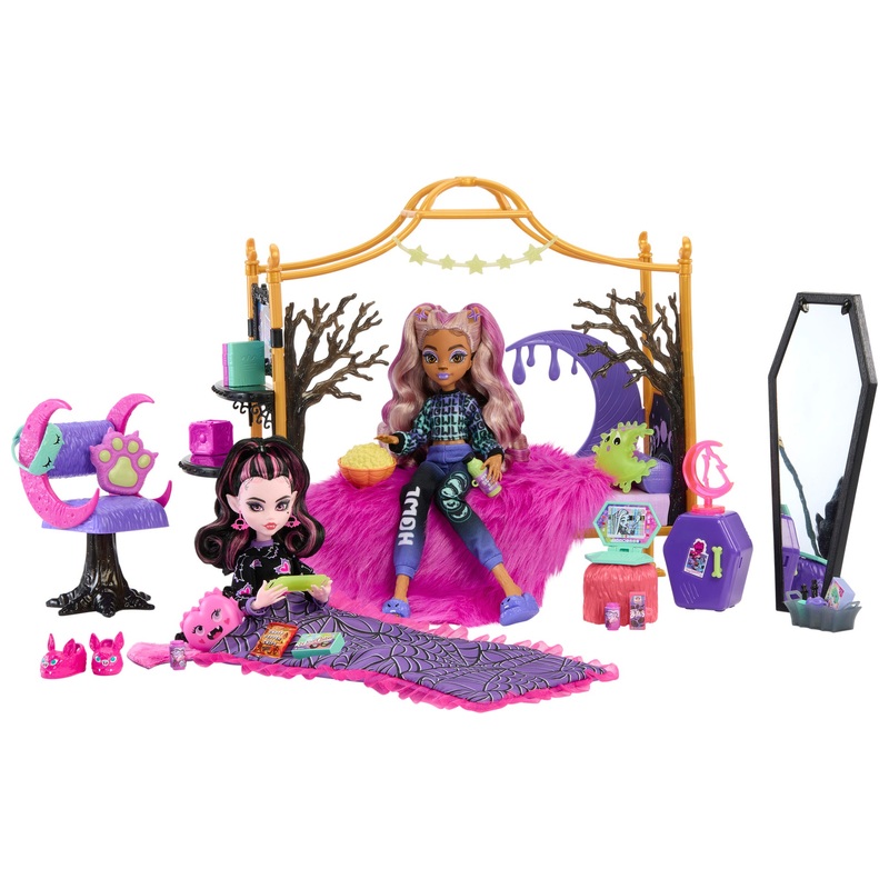 Monster High Creepover Party Slaapkamer Speelset met Twee Poppen