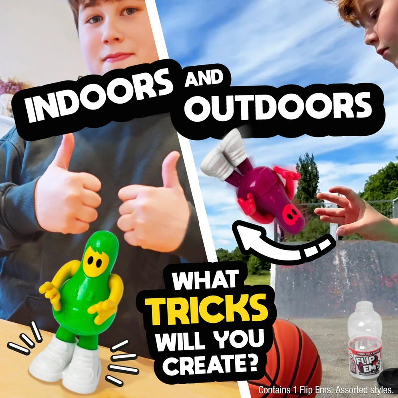 Set of colourful Flip'Ems toys for active play UK