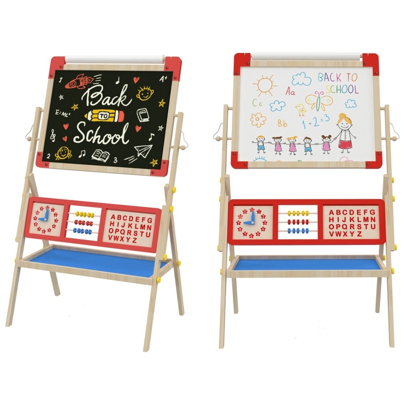 Houten Ezel met Whiteboard en Leerzame Spelletjes