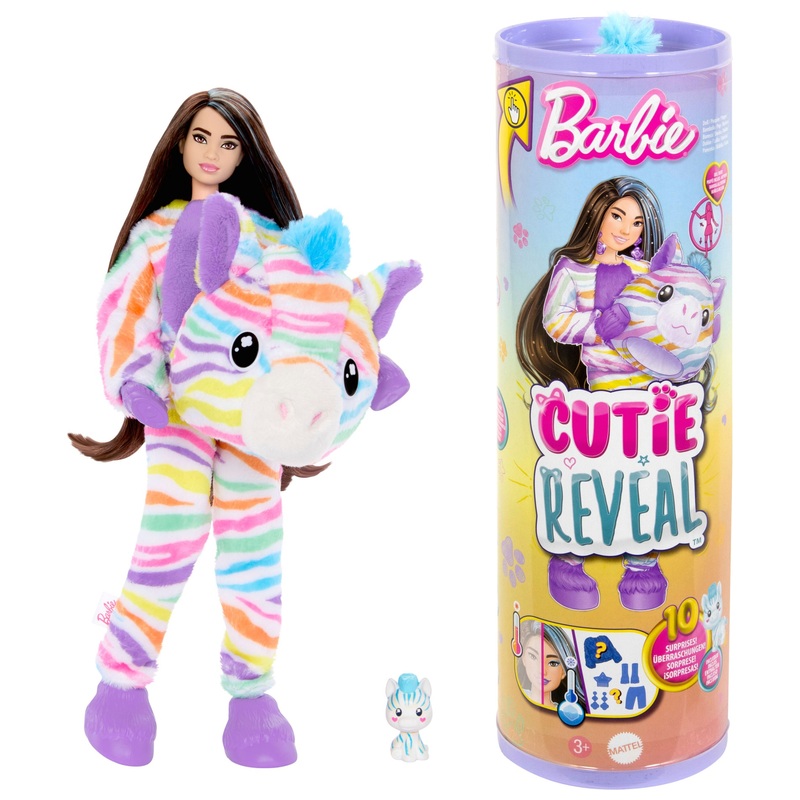 Barbie - Cutie Reveal Poupée Zèbre