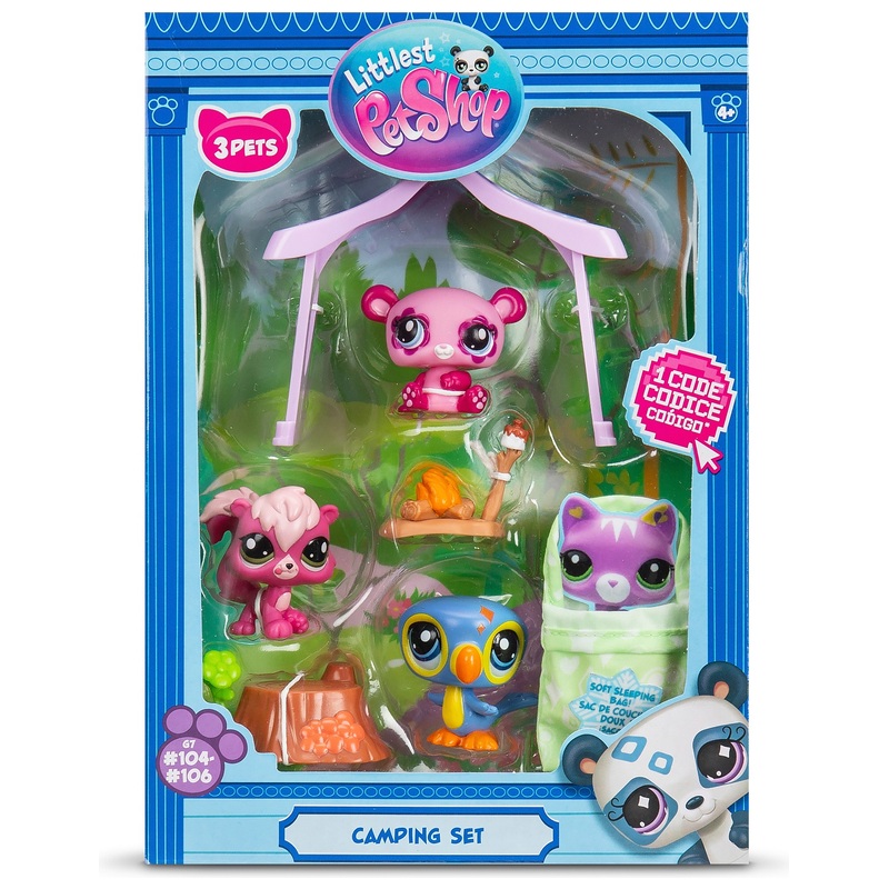 Littlest PetShop Campingset met 3 Figuren