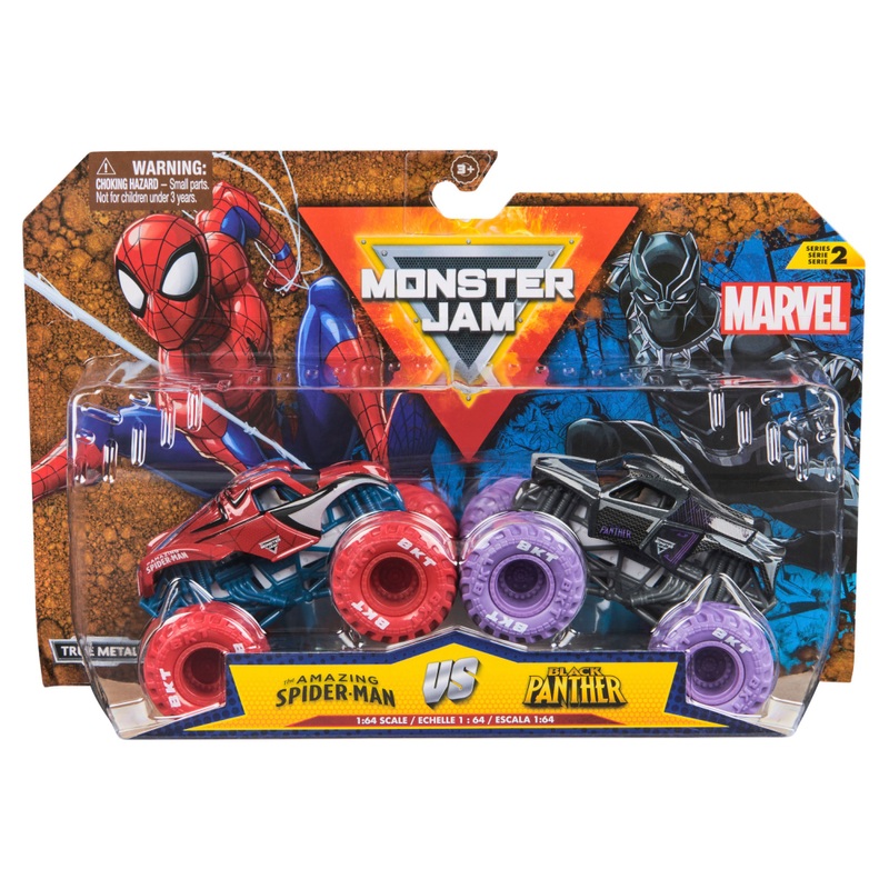 Monster Jam - Monster Trucks 1/64 Véhicules Marvel Série 1 - Modèle Aléatoire