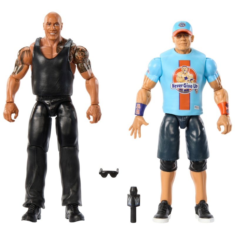 WWE Main Event Showdown Serie 19 Actiefiguren The Rock vs. John Cena 2-Pack