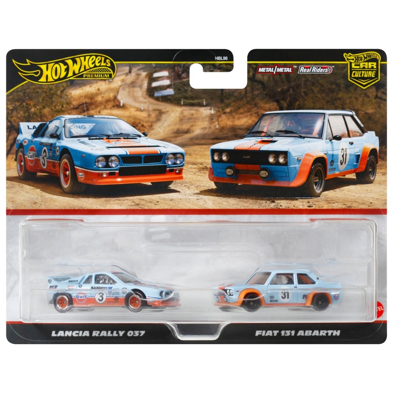 Hot Wheels - Car Culture Premium 1/64 Véhicules Lancia Rally 037 et Fiat 131 Abarth
