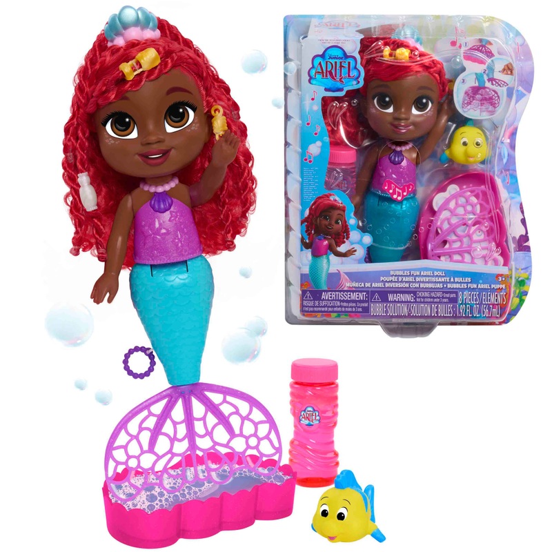 Disney Junior Figuur Ariel Bubbel Pop met zeepbeleffect en geluidsfunctie