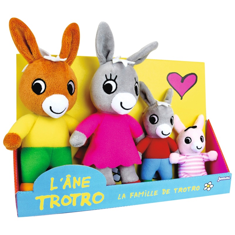 Jemini - Coffret Famille Trotro 4 Peluches 24 cm