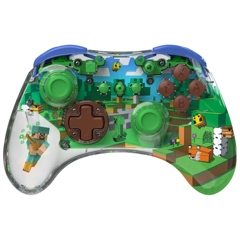 PDP Nintendo Switch REALMz Wireless Controller Minecraft Forest