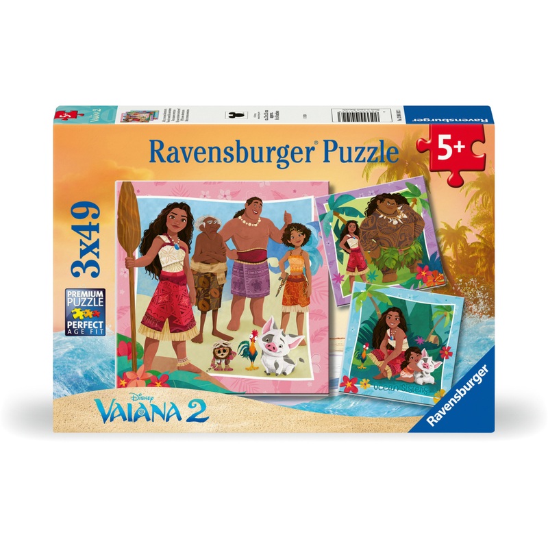 Disney Princesses - Vaiana Coffret Puzzles 3x49 Pièces