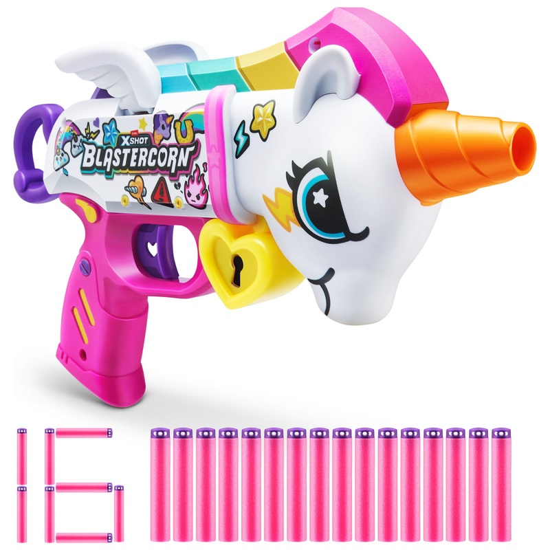XSHOT by ZURU Blastercorn Blaster with 16 Darts