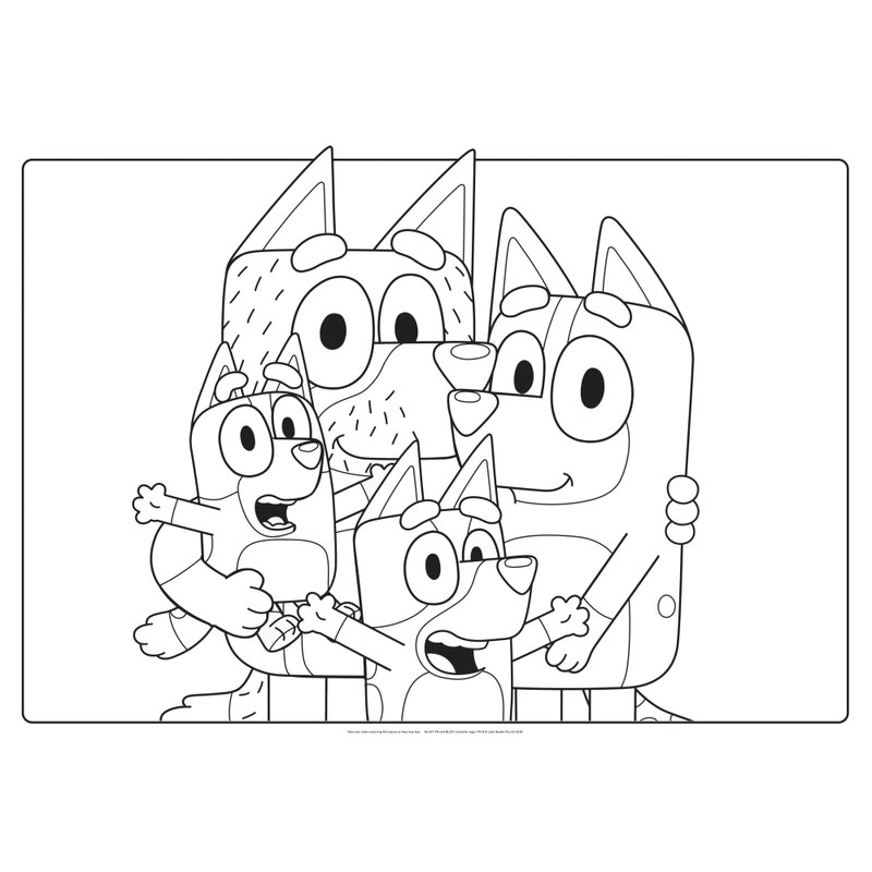Interior pages of Bluey sticker activity book