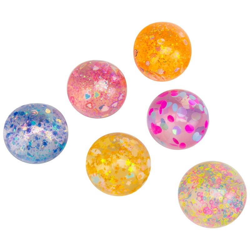 Pocket Play - Balle Squishy Anti-Stress avec Paillettes 5 cm - Modèle Aléatoire