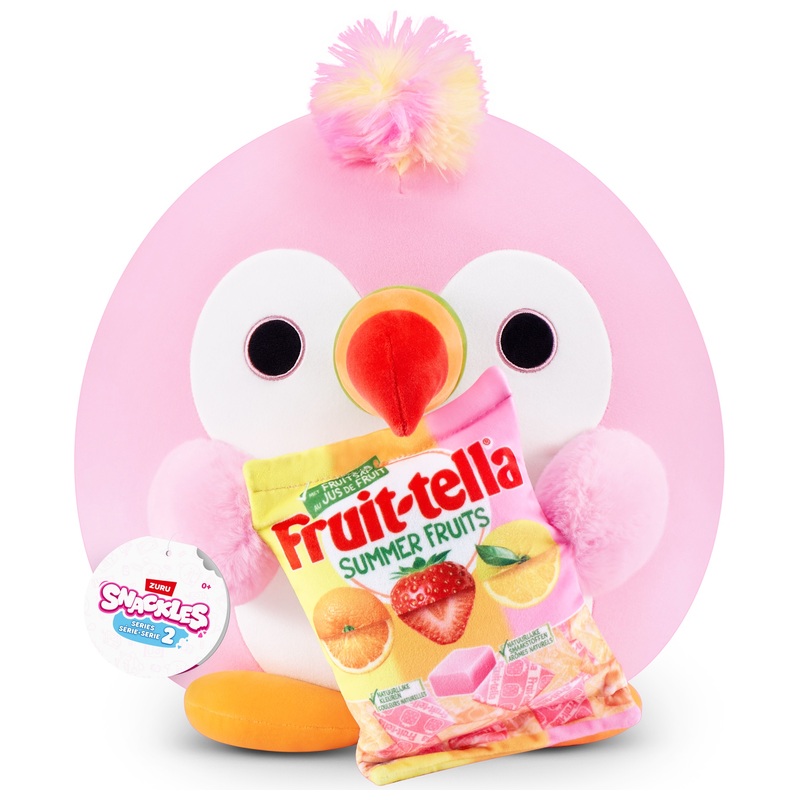 Snackles Knuffel serie 2 Toekan met Fruit-Tella-Tas 35 cm