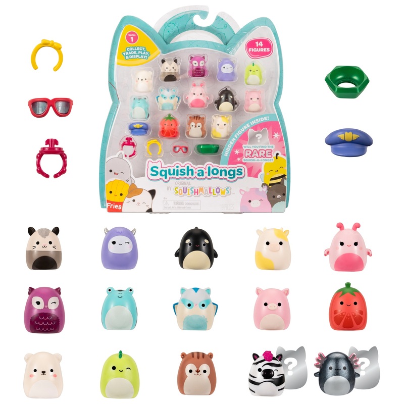 Squishmallows Squish-a-longs Figuren Set van 14 met Ring