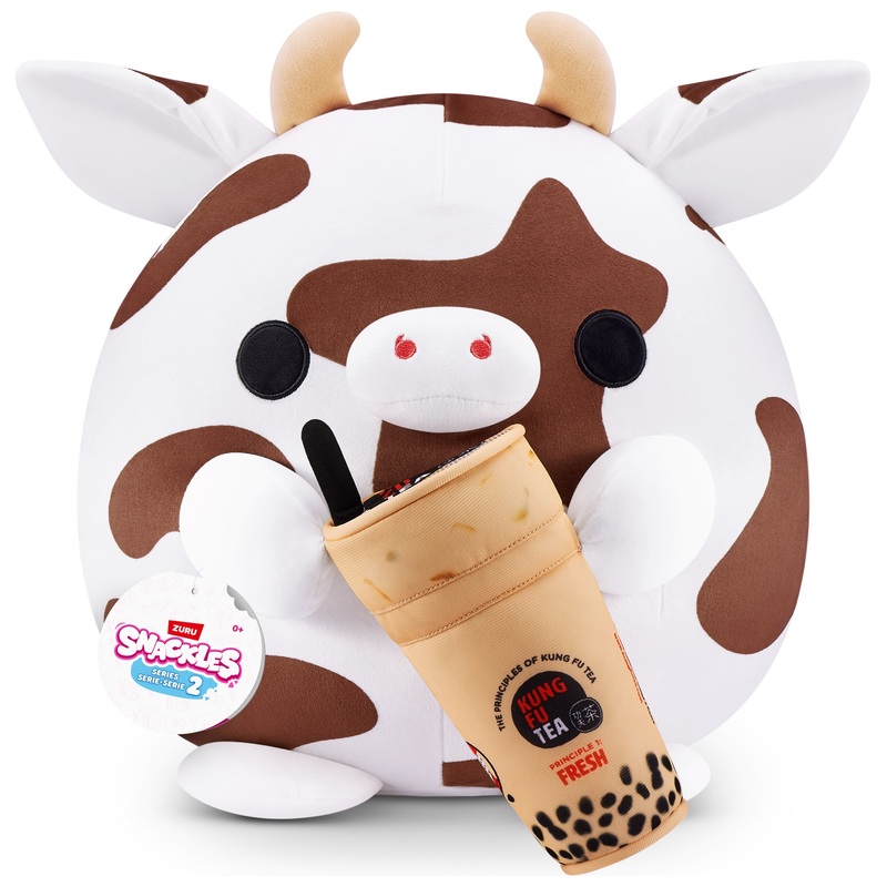 Snackles - Peluche Bonnie Vache 35 cm avec Kung Fu Tea Série 2 | Smyths ...