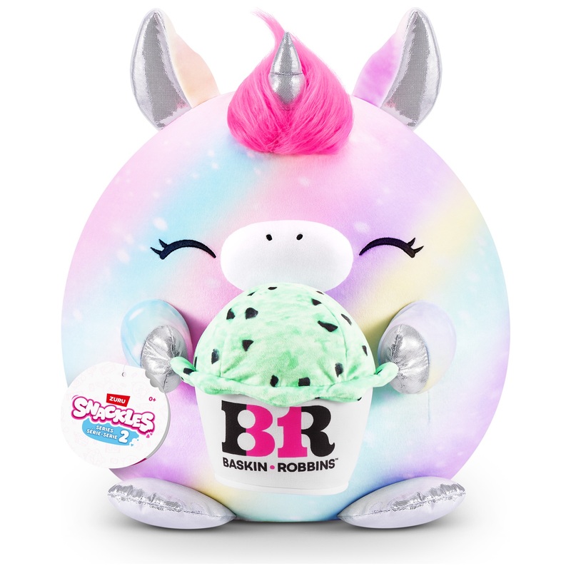 Snackles Super Sized Knuffel Zebra met Baskin Robbins Serie 2 35 cm